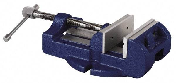 Gibraltar - 4" Jaw Width, 4" Jaw Opening Capacity, Horizontal Stationary Machine Vise - Manual Operation, 1 Station, 11-3/4" Long x 3-3/8" High x 1-3/4" Deep, 1-3/4" Jaw Height - Industrial Tool & Supply