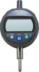 Mitutoyo - 0 to 12.7mm Range, 0.00005" Graduation, Electronic Drop Indicator - Lug-on-center Back, Accurate to 0.0001", English & Metric System, LCD Display - Industrial Tool & Supply