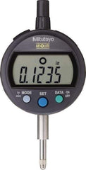 Mitutoyo - 0 to 12.7mm Range, 0.0005" Graduation, Electronic Drop Indicator - Lug Back, Accurate to 0.001", LCD Display - Industrial Tool & Supply