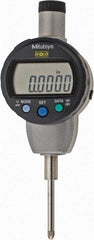 Mitutoyo - 0 to 1" Range, 0.0005" Graduation, Electronic Drop Indicator - Flat Back, Accurate to 0.001", English & Metric System, LCD Display - Industrial Tool & Supply
