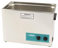 CREST ULTRASONIC - Bench Top Water-Based Ultrasonic Cleaner - 7 Gal Max Operating Capacity, Stainless Steel Tank, 368.3mm High x 533.4mm Long x 323.85mm Wide, 117 Input Volts - Industrial Tool & Supply