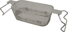 CREST ULTRASONIC - Stainless Steel Parts Washer Basket - 88.9mm High x 127mm Wide x 228.6mm Long, Use with Ultrasonic Cleaners - Industrial Tool & Supply