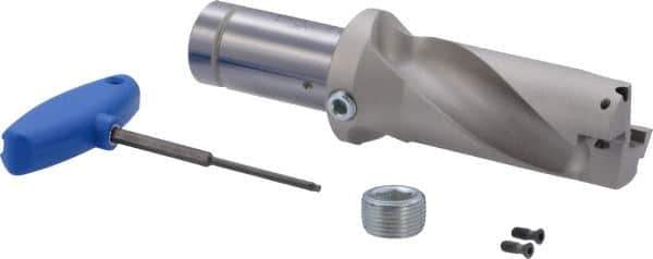 Iscar - 3-3/4" Max Drill Depth, 2xD, 1-7/8" Diam, Indexable Insert Drill - 2 Inserts, 1-1/2" Shank Diam, Straight Shank - Industrial Tool & Supply