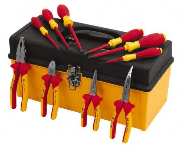 Wiha - 10 Piece Insulated Hand Tool Set - Comes in Tool Box - Industrial Tool & Supply