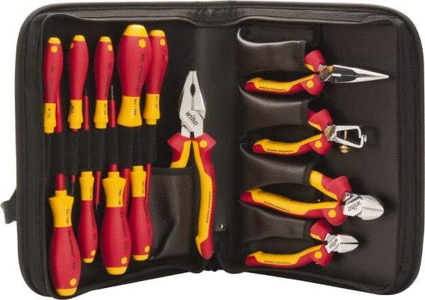 Wiha - 14 Piece Insulated Hand Tool Set - Comes in Zippered Case - Industrial Tool & Supply