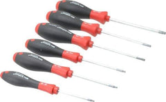 Wiha - 6 Piece Torx Screwdriver Set - Bit Sizes: Torx T8, T10, T15, T20, T25 & T30 - Industrial Tool & Supply