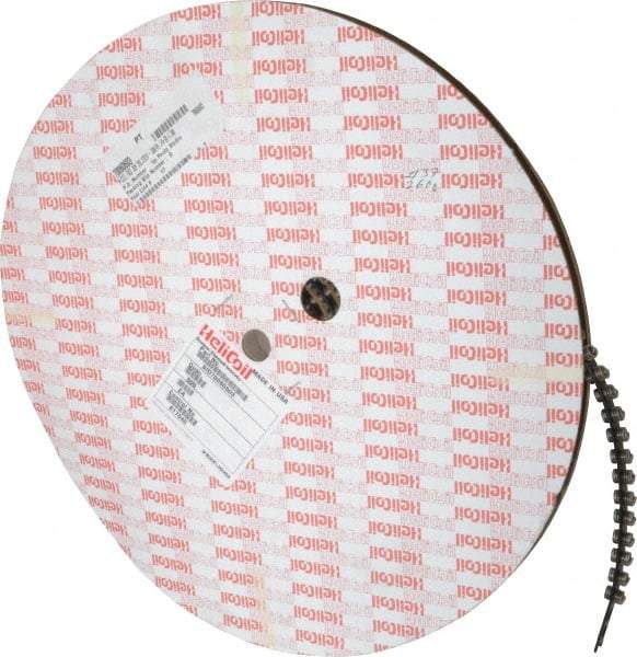 Heli-Coil - 1/4-20 UNC, 1/2" OAL, Free Running Helical Insert - 8 Free Coils, Tanged, 304 Stainless Steel, 2D Insert Length - Industrial Tool & Supply