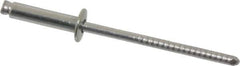 RivetKing - Size 46 Dome Head Stainless Steel Open End Blind Rivet - Stainless Steel Mandrel, 0.313" to 3/8" Grip, 1/4" Head Diam, 0.129" to 0.133" Hole Diam, 0.525" Length Under Head, 1/8" Body Diam - Industrial Tool & Supply