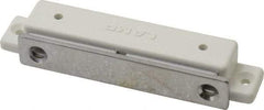 Sugatsune - 3.39" Long x 0.67" Wide x 0.51" High, Plastic & Steel Magentic Catch - White Finish, 10.5 Magnetic Force, 2-3/4" Long Strike, 15/32" Wide Strike - Industrial Tool & Supply