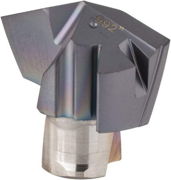 Iscar - Series ICP, 0.992" Diam Grade IC908 140° Replaceable Drill Tip - Carbide, TiAlN Finish, 25 Seat Size, Through Coolant - Industrial Tool & Supply