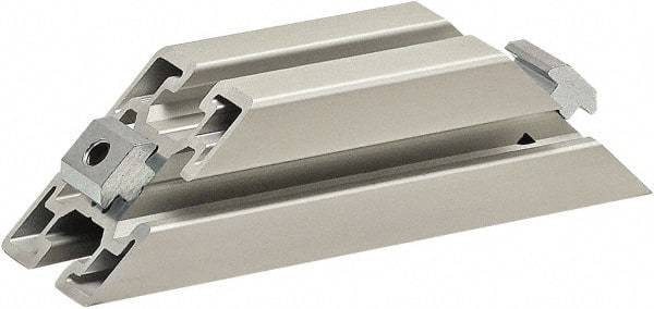 80/20 Inc. - 40mm Wide, Open Shelving Accessory/Component - Aluminum, Clear Anodized Finish, 160mm Long, Use with 4545 - Industrial Tool & Supply