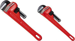 Paramount - 2 Piece, 0" to 1" & 0" to 2", Straight Pipe Wrench Set - Inch Measurement Standard - Industrial Tool & Supply