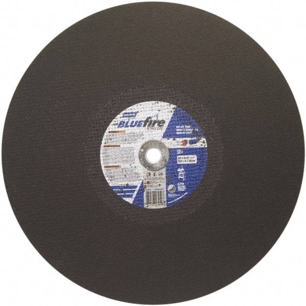 Norton - 20" 30 Grit Zirconia Alumina Cutoff Wheel - 5/32" Thick, 1" Arbor, 2,710 Max RPM, Use with Stationary Tools - Industrial Tool & Supply