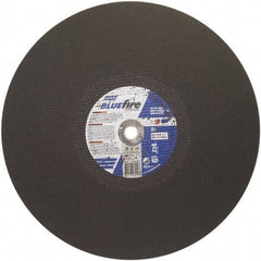 Norton - 20" 30 Grit Zirconia Alumina Cutoff Wheel - 5/32" Thick, 1" Arbor, 2,710 Max RPM, Use with Stationary Tools - Industrial Tool & Supply