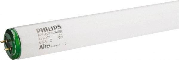 Philips - 40 Watt Fluorescent Tubular Medium Bi-Pin Lamp - 4,100°K Color Temp, 2,250 Lumens, Shatter Resistant, T12, 30,000 hr Avg Life - Industrial Tool & Supply