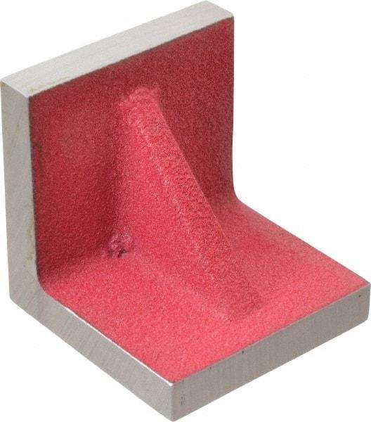 Suburban Tool - 3" Wide x 3" Deep x 3" High Cast Iron Machined Angle Plate - Standard Plate, Flat Surface, Single Web, 1/2" Thick, Single Plate - Industrial Tool & Supply