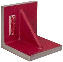 Suburban Tool - 6" Wide x 6" Deep x 6" High Cast Iron Machined Angle Plate - Standard Plate, Flat Surface, Single Web, 3/4" Thick, Single Plate - Industrial Tool & Supply