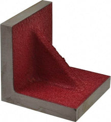 Suburban Tool - 3" Wide x 3" Deep x 3" High Cast Iron Precision-Ground Angle Plate - Standard Plate, Flat Surface, Single Web, 1/2" Thick, Single Plate - Industrial Tool & Supply