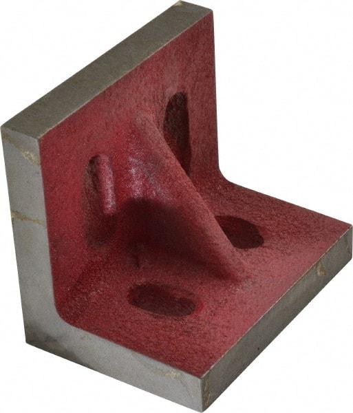 Suburban Tool - 3-1/2" Wide x 2-1/2" Deep x 3" High Cast Iron Machined Angle Plate - Standard Plate, Through-Slots on Surface, Single Web, 9/16" Thick, Single Plate - Industrial Tool & Supply