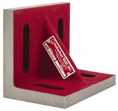 Suburban Tool - 7" Wide x 4-1/2" Deep x 5-1/2" High Cast Iron Machined Angle Plate - Standard Plate, Through-Slots on Surface, Single Web, 11/16" Thick, Single Plate - Industrial Tool & Supply