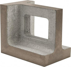 Interstate - 1 Hole, 6" High x 4" Wide x 5" Deep, Right Angle Iron - Semi-Steel, Machined, Parallel to within 0.003" per 6", Square to within 0.004" per 6" - Industrial Tool & Supply
