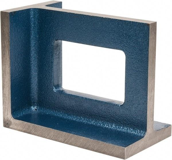 Interstate - 1 Hole, 10" High x 5-1/2" Wide x 8" Deep, Right Angle Iron - Semi-Steel, Machined, Parallel to within 0.003" per 6", Square to within 0.004" per 6" - Industrial Tool & Supply