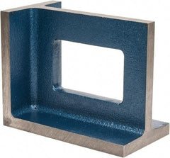 Interstate - 1 Hole, 10" High x 5-1/2" Wide x 8" Deep, Right Angle Iron - Semi-Steel, Machined, Parallel to within 0.003" per 6", Square to within 0.004" per 6" - Industrial Tool & Supply