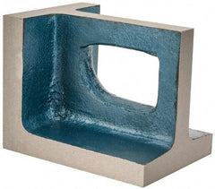 Interstate - 1 Hole, 5" High x 3-3/4" Wide x 4" Deep, Right Angle Iron - Semi-Steel, Precision Ground, Parallel & Square to within 0.0018" per 6" - Industrial Tool & Supply