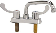 B&K Mueller - Standard, Two Handle Design, Chrome, Deck Mount, Laundry Faucet - 6 Inch Spout, Wrist Blade Handle - Industrial Tool & Supply
