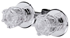 B&K Mueller - Concealed, Two Handle, Chrome Coated, Brass, Shower Valve - Knob Handles, 4 Inch Mounting Centers, Acrylic Handles - Industrial Tool & Supply
