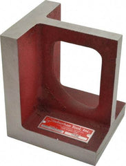 Suburban Tool - 1 Hole, 6" High x 4-1/2" Wide x 5" Deep, Right Angle Iron - Cast Iron, Machined, 7/8" Thick, Parallel & Square to within 0.002" per 6" - Industrial Tool & Supply
