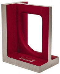 Suburban Tool - 1 Hole, 10" High x 5-1/2" Wide x 8" Deep, Right Angle Iron - Cast Iron, Machined, 1-1/8" Thick, Parallel & Square to within 0.002" per 6" - Industrial Tool & Supply