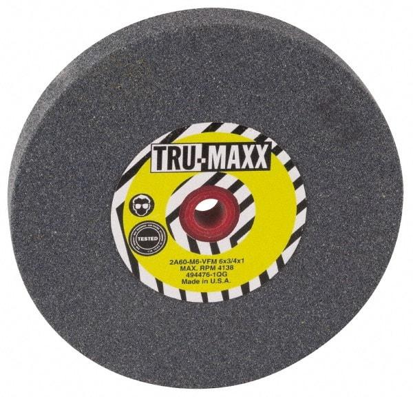 Tru-Maxx - 60 Grit Aluminum Oxide Bench & Pedestal Grinding Wheel - 12" Diam x 1-1/2" Hole x 2" Thick, 2705 Max RPM, P Hardness, Medium Grade , Vitrified Bond - Industrial Tool & Supply