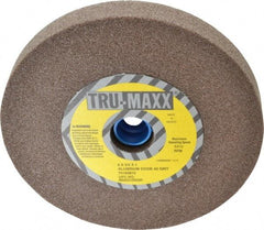 Tru-Maxx - 60 Grit Aluminum Oxide Bench & Pedestal Grinding Wheel - 6" Diam x 1" Hole x 3/4" Thick, 5410 Max RPM, O Hardness, Medium Grade , Vitrified Bond - Industrial Tool & Supply