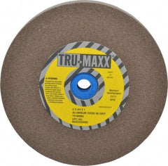 Tru-Maxx - 80 Grit Aluminum Oxide Bench & Pedestal Grinding Wheel - 6" Diam x 1" Hole x 3/4" Thick, 5410 Max RPM, O Hardness, Medium Grade , Vitrified Bond - Industrial Tool & Supply