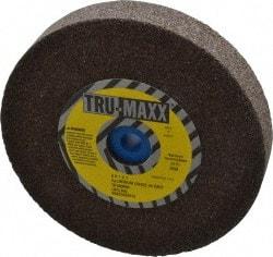 Tru-Maxx - 46 Grit Aluminum Oxide Bench & Pedestal Grinding Wheel - 6" Diam x 1" Hole x 1" Thick, 5410 Max RPM, O Hardness, Coarse Grade , Vitrified Bond - Industrial Tool & Supply