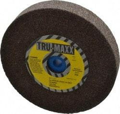 Tru-Maxx - 46 Grit Aluminum Oxide Bench & Pedestal Grinding Wheel - 6" Diam x 1" Hole x 1" Thick, 5410 Max RPM, O Hardness, Coarse Grade , Vitrified Bond - Industrial Tool & Supply