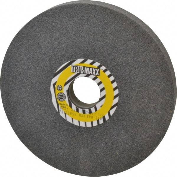 Tru-Maxx - 80 Grit Aluminum Oxide Bench & Pedestal Grinding Wheel - 7" Diam x 1-1/4" Hole x 3/4" Thick, 3600 Max RPM, O Hardness, Medium Grade , Vitrified Bond - Industrial Tool & Supply