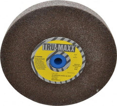 Tru-Maxx - 46 Grit Aluminum Oxide Bench & Pedestal Grinding Wheel - 7" Diam x 1" Hole x 1" Thick, 3600 Max RPM, O Hardness, Coarse Grade , Vitrified Bond - Industrial Tool & Supply