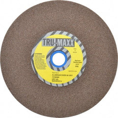 Tru-Maxx - 60 Grit Aluminum Oxide Bench & Pedestal Grinding Wheel - 7" Diam x 1" Hole x 1" Thick, 3600 Max RPM, O Hardness, Medium Grade , Vitrified Bond - Industrial Tool & Supply