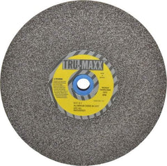 Tru-Maxx - 36 Grit Aluminum Oxide Bench & Pedestal Grinding Wheel - 8" Diam x 1" Hole x 1" Thick, 3600 Max RPM, O Hardness, Very Coarse Grade , Vitrified Bond - Industrial Tool & Supply