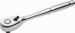 Paramount - 3/8" Drive Pear Head Quick-Release Ratchet - Chrome Finish, 8" OAL, 72 Gear Teeth - Industrial Tool & Supply