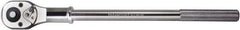 Paramount - 3/4" Drive Pear Head Standard Ratchet - Chrome Finish, 20" OAL, 24 Gear Teeth, Standard Head - Industrial Tool & Supply
