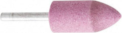 Camel Grinding Wheels - 7/8" Head Diam x 2" Thickness, A11, Tree End, Aluminum Oxide Mounted Point - Pink, Medium Grade - Industrial Tool & Supply