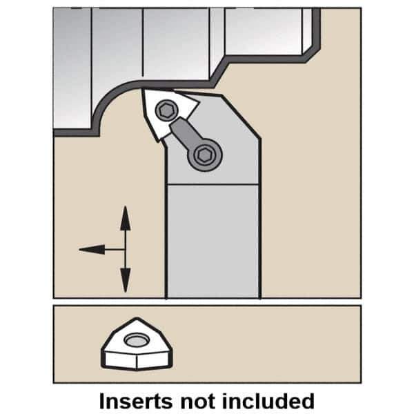 Kennametal - MWLN, Left Hand Cut, -5° Lead Angle, 32mm Shank Height x 32mm Shank Width, Negative Rake Indexable Turning Toolholder - 171.2mm OAL, WN..0804.. Insert Compatibility, Series Kenloc - Industrial Tool & Supply