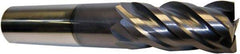Accupro - 5/8", 7/8" LOC, 5/8" Shank Diam, 3" OAL, 4 Flute, Solid Carbide Square End Mill - Single End, AlTiN Finish, Spiral Flute, 40° Helix, Centercutting, Right Hand Cut, Right Hand Flute - Industrial Tool & Supply