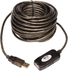 Tripp-Lite - 33' Long, USB A/A Computer Cable - Black, Male x Female - Industrial Tool & Supply