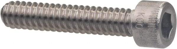 Holo-Krome - M4x0.70 Metric Coarse Hex Socket Drive, Socket Cap Screw - Grade Austenitic A4 Stainless Steel, Uncoated, Fully Threaded, 25mm Length Under Head - Industrial Tool & Supply