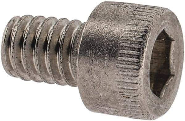 Holo-Krome - #8-32 UNC Hex Socket Drive, Socket Cap Screw - Grade 18-8 Stainless Steel, Uncoated, Fully Threaded, 1/4" Length Under Head - Industrial Tool & Supply