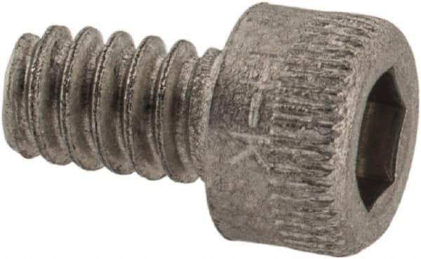 Holo-Krome - #4-40 UNC Hex Socket Drive, Socket Cap Screw - Grade 18-8 Stainless Steel, Uncoated, Fully Threaded, 3/16" Length Under Head - Industrial Tool & Supply